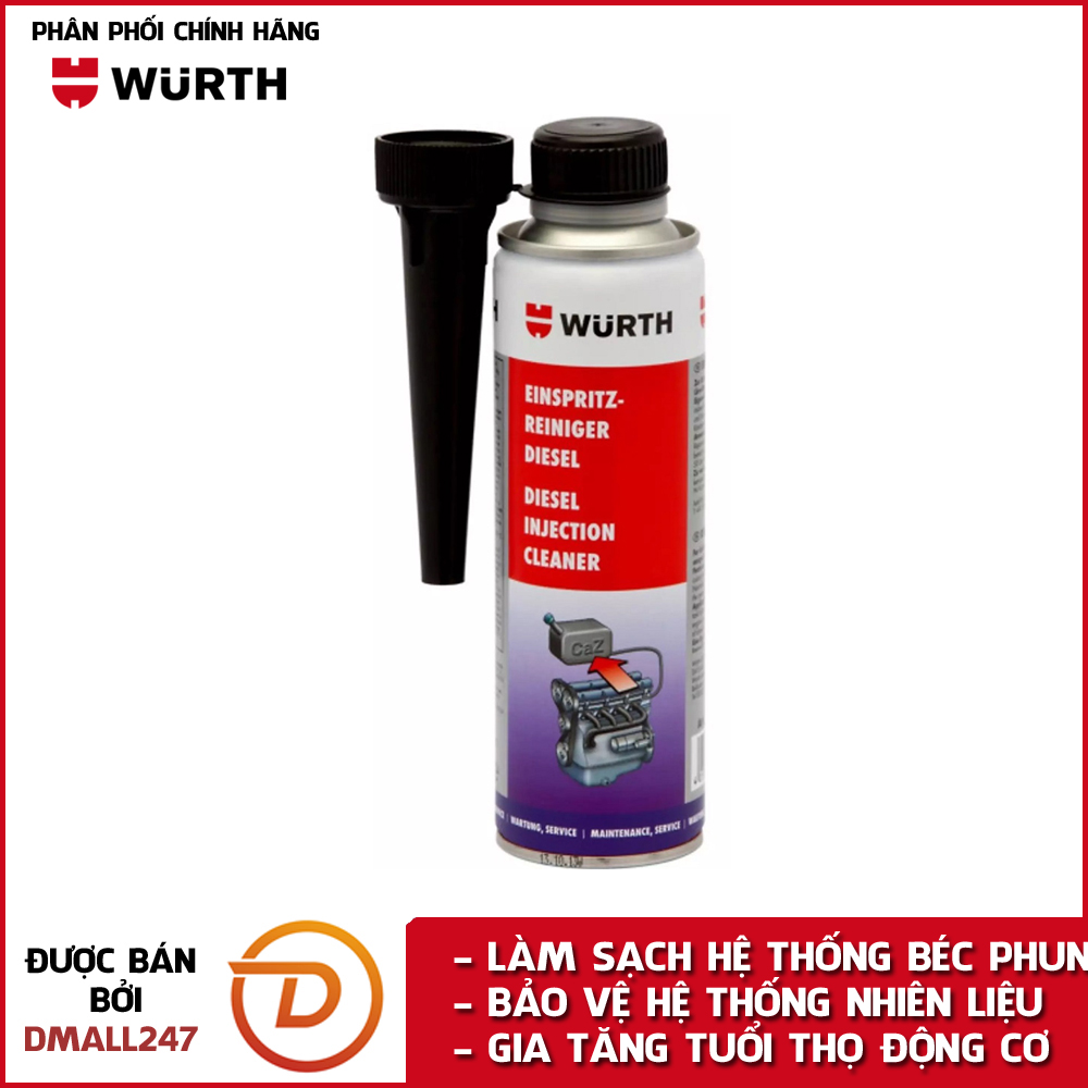 Phụ gia xúc béc dầu cao cấp Wurth WU-SBD300 - Dmall247 - Chăm sóc bảo dưỡng ô tô, xe máy chuyên dụng