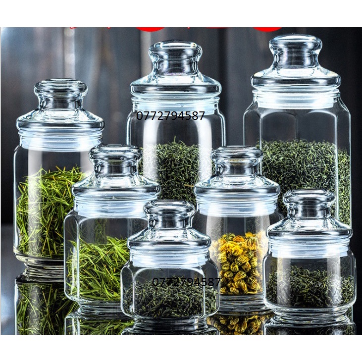 Hũ thủy tinh ocean pop jar glass lid | hũ nắp thủy tinh