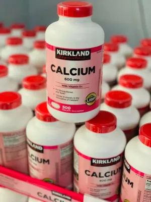 Viên uống bổ sung canxi Kirkland Calcium 600mg With Vitamin D3 500 viên [MỸ]