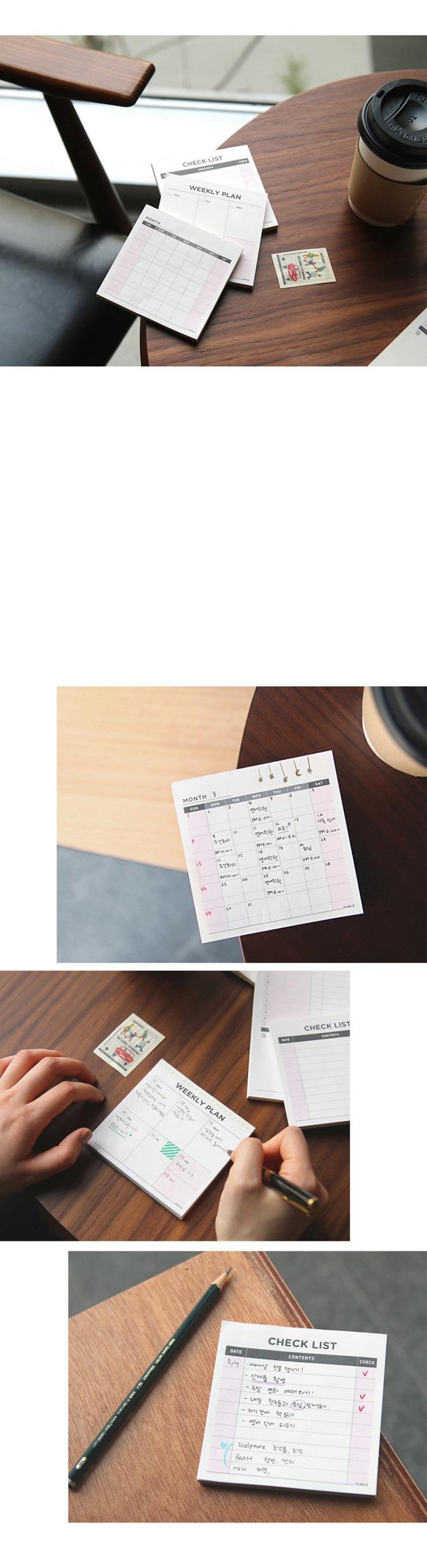 Note check list ngày, tháng - 60 tờ/tập