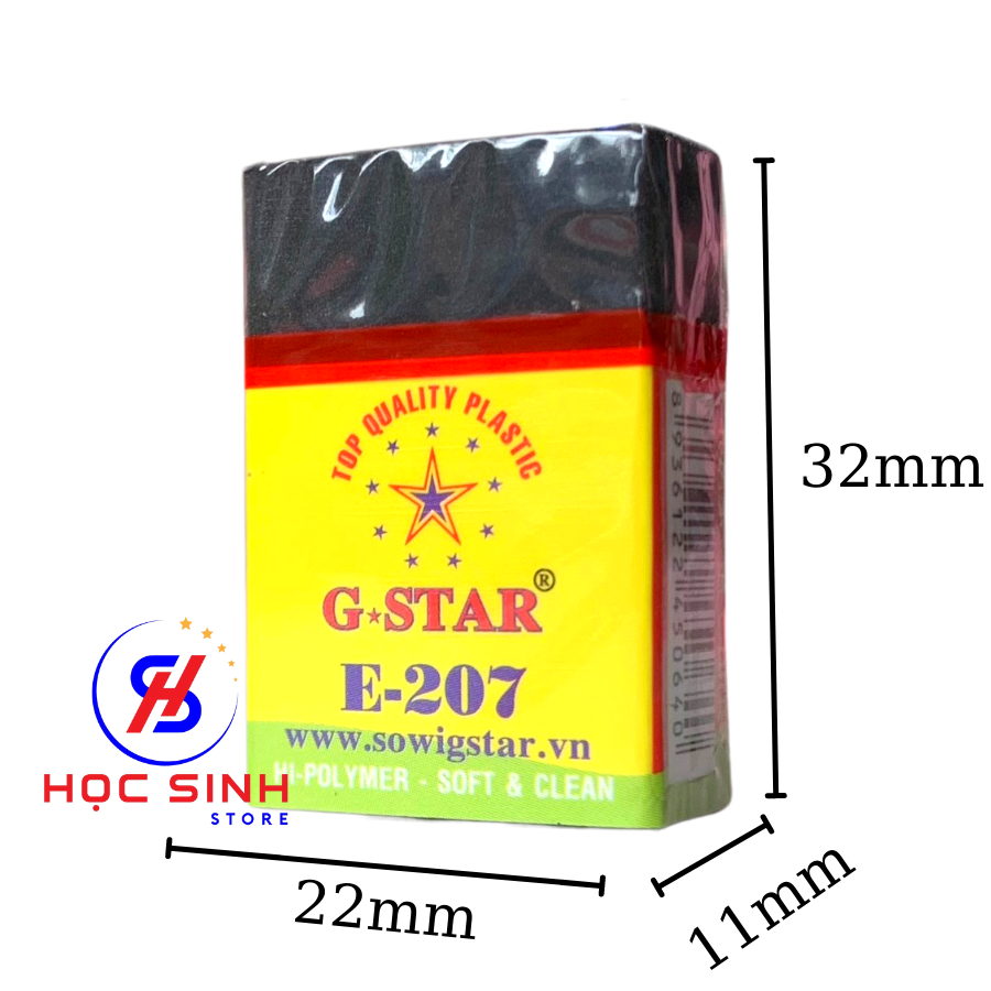 Combo 10 Cái Gôm Bút Chì G-Star E207 Chất Lượng Cao ( Trắng, đen )