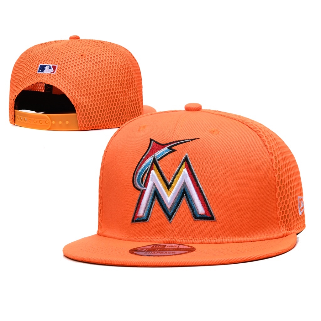 Ready Stock MLB Forida Marlins Adjustable Baseball Cap Flat Cap Outdoor Sports Hat