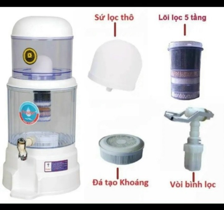 Bình lọc nước Panakio 17L (Trắng)