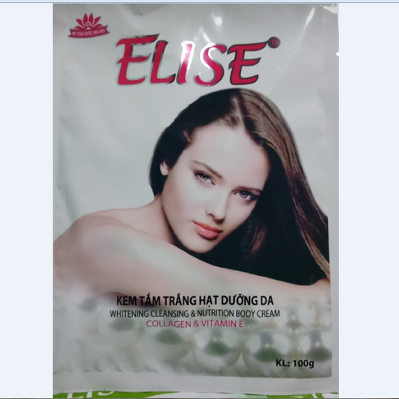 KEM TẮM TRẮNG HẠT DƯỠNG DA ELISE 100G