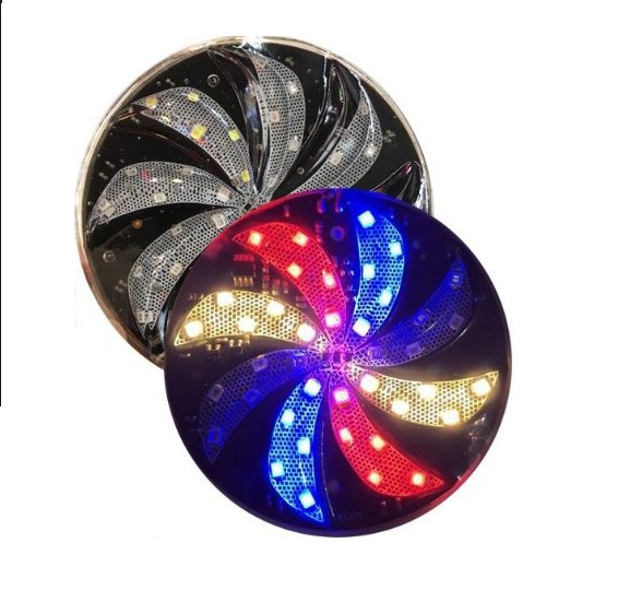 Đèn led trang trí ô tô xe máy - quạt 8 cánh - nhiều màu