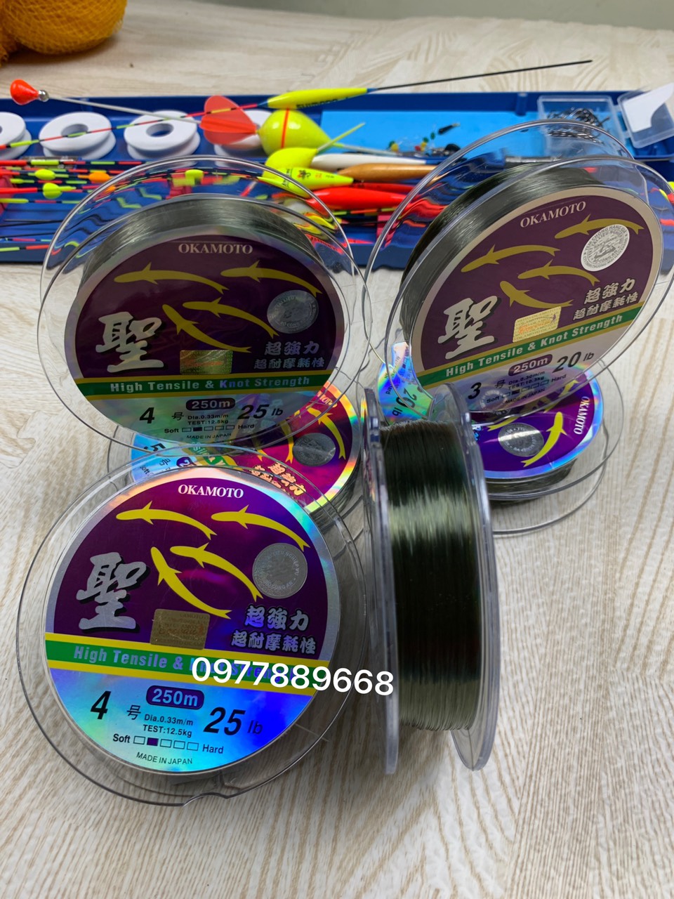 Dây Cước Câu Cá Nhật Bản OKAMOTO - 4 Con Cá 250m