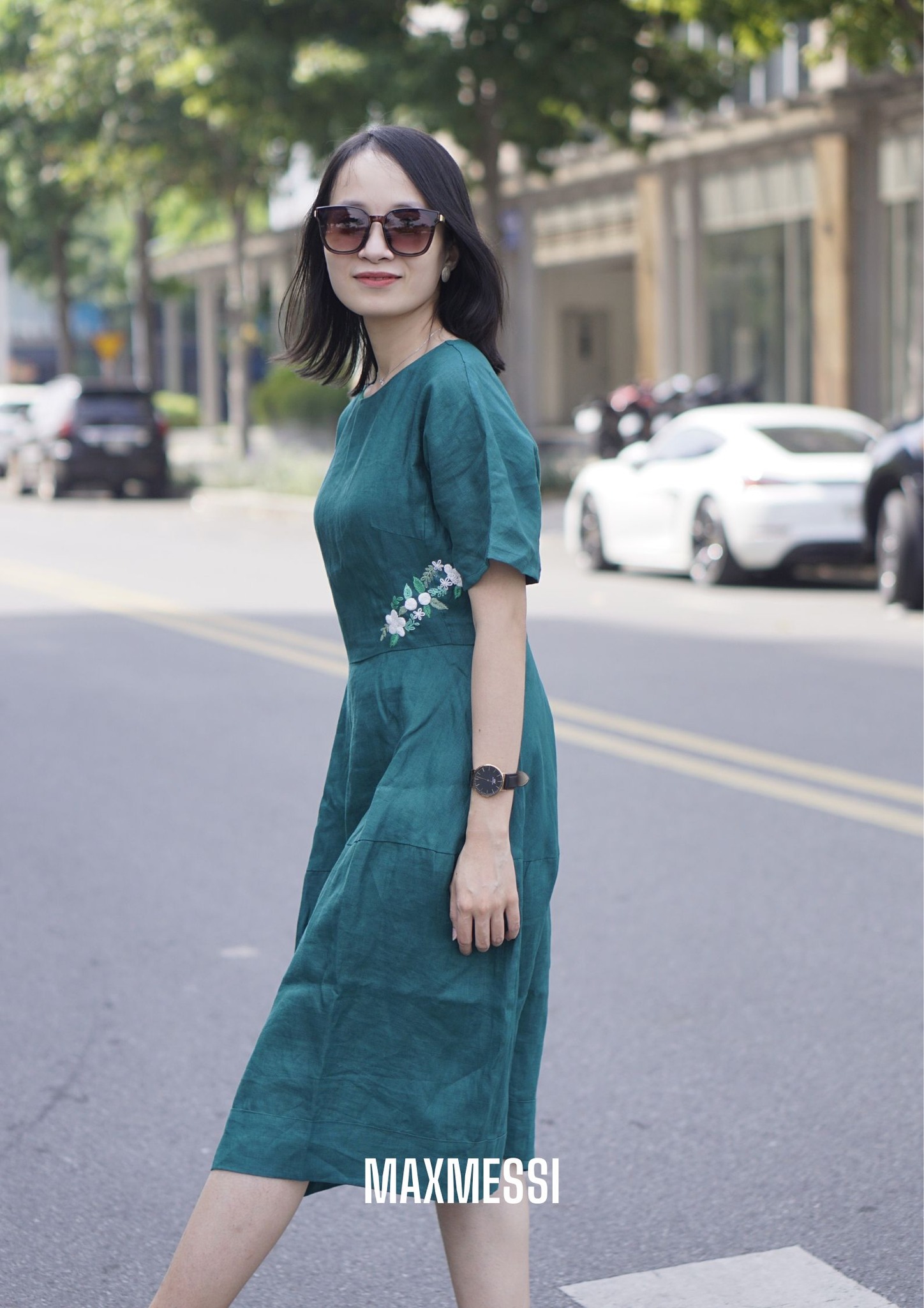Đầm linen thêu tay ARIEL - MaxMessi