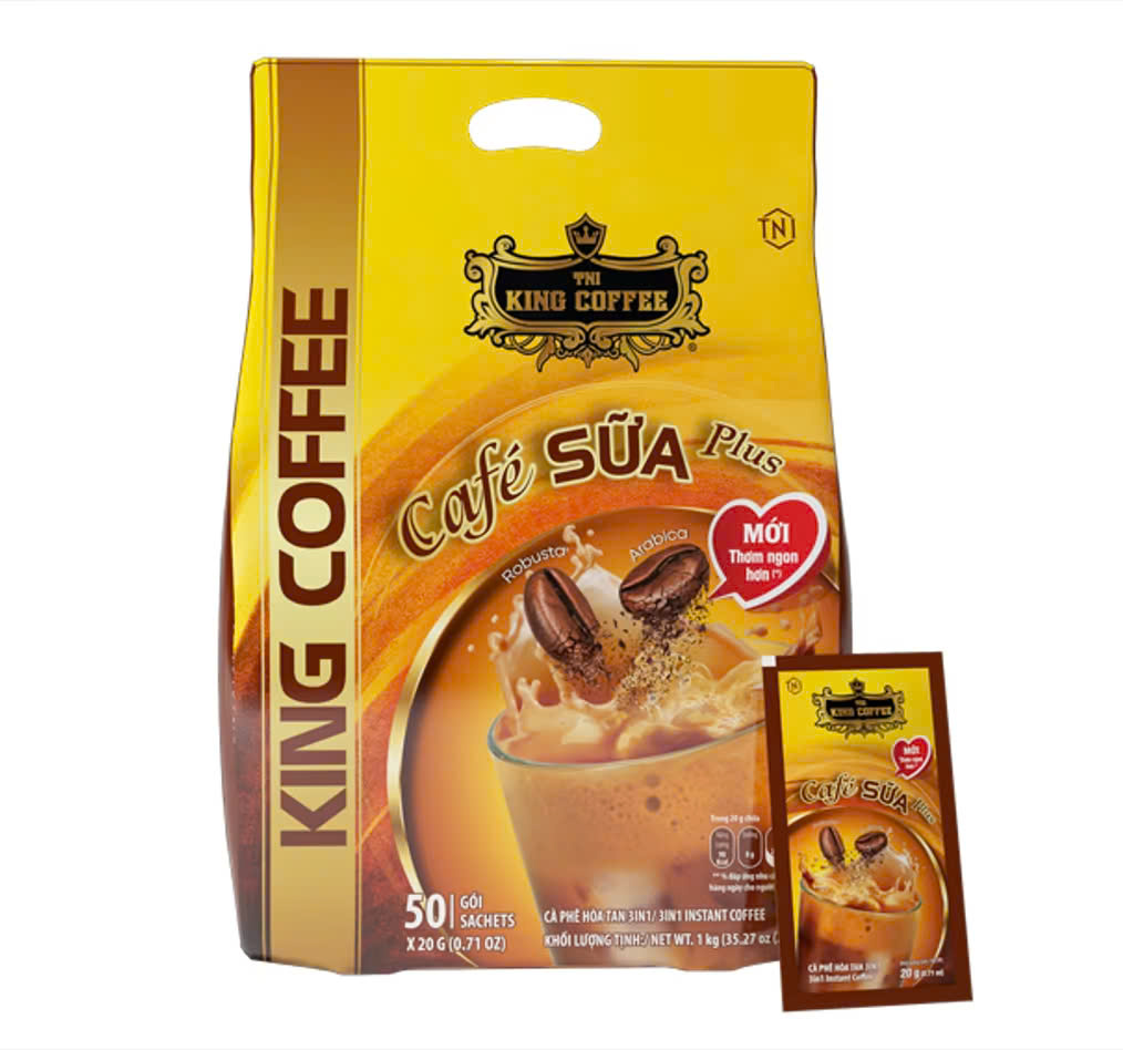 CÀ PHÊ SỮA TNI KING COFFEE TÚI 1KG ( 50 GÓI X 20GR) C