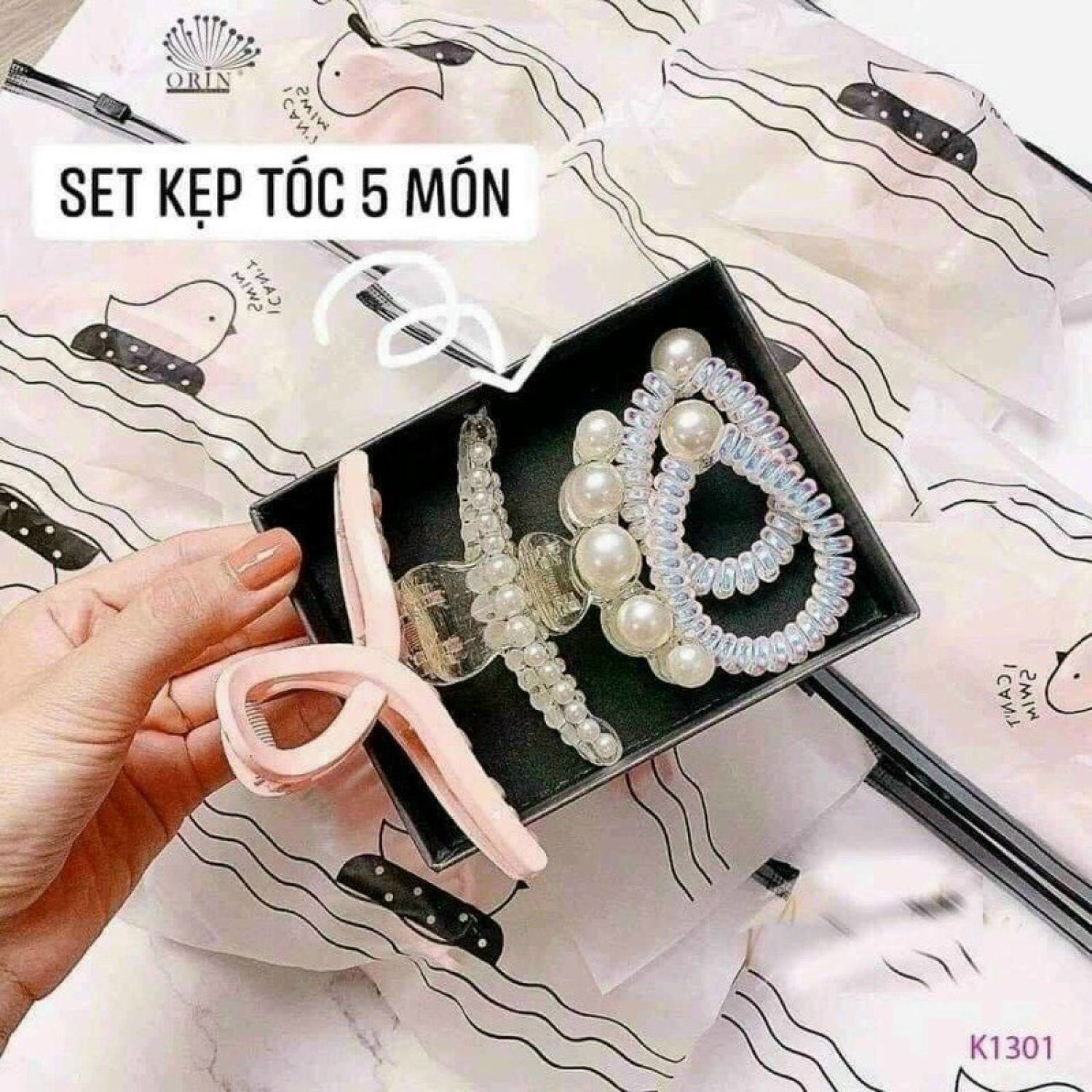 set cài tóc 5 món sang chảnh