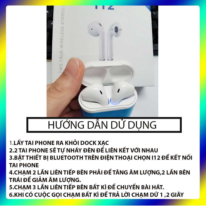 Bluetooth headset wireless i12s stuffed ears ecoking new connector 5.0 chip 6 Jery class time upper, compact Convenience vivid sound, ear phone I12 iOS and androi, ear phone stuffed ears, earphone phone I12 Pro Max, ear phone