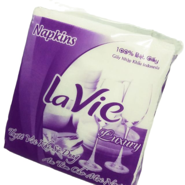 KHĂN GIẤY VUÔNG LAVIE (MẪU MỚI VILLA) MÀU TÍM QTP131