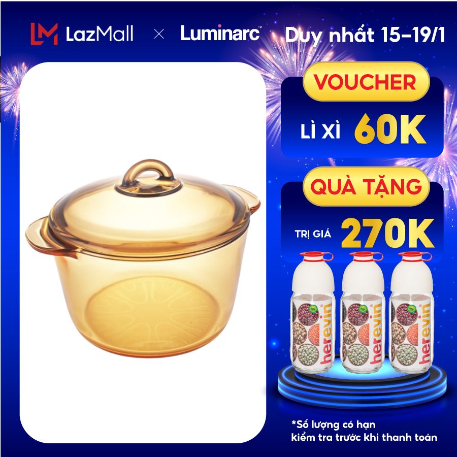 Nồi Thuỷ Tinh Luminarc Amberline Granite 3L- LUAMN1769