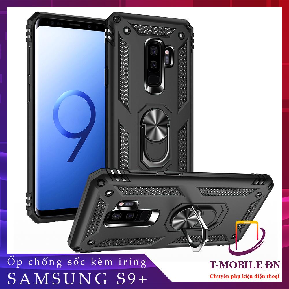 Ốp lưng Samsung S9+ S9 Plus chống sốc 2 lớp kèm nhẫn iring làm giá đỡ bảo vệ máy toàn diện chuẩn châu âu