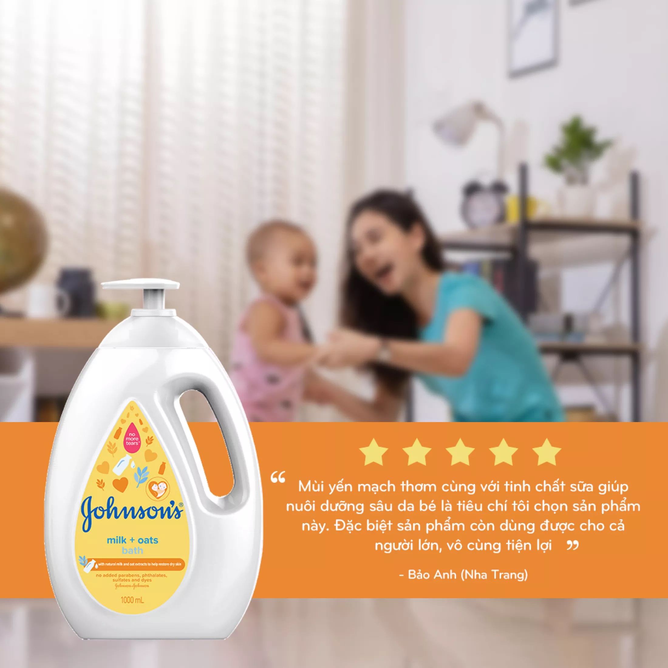 Sữa tắm Johnson Baby cho bé 1000ml