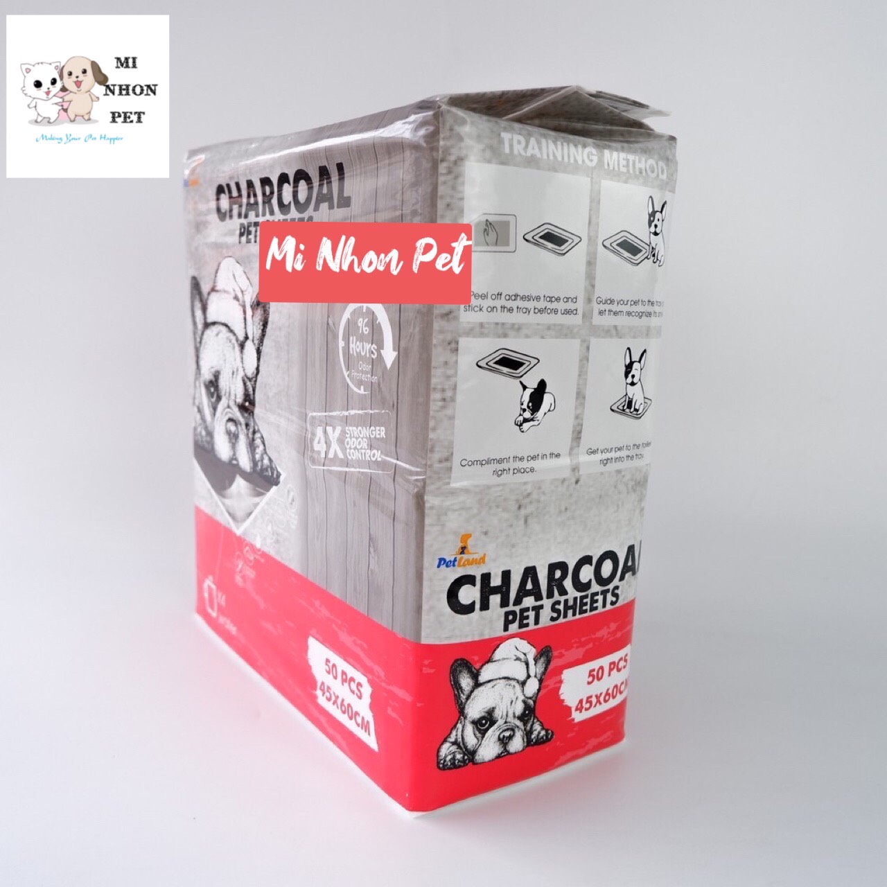 Thảm lót vệ sinh chó mèo Pet Training Pad Charcoal than hoạt tính cỡ S 33x45,l