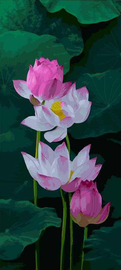 DIY Paint by numbers kit with frame for adults Lotus Painting For Wall Decor New Hobby And meaningful gift
