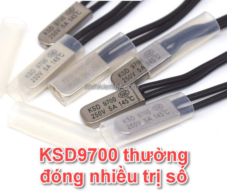5 cái linh kiện Cầu chì nhiệt KSD9700 250V 5A thường đóng nhiều giá trị 40 45 50 55 60 65 70 75 85 90 95 110 115 135 150 độ