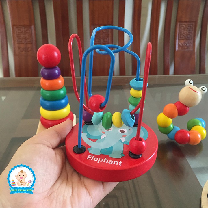 Combo 6 món đồ chơi gỗ cho bé phát triển trí tuệ