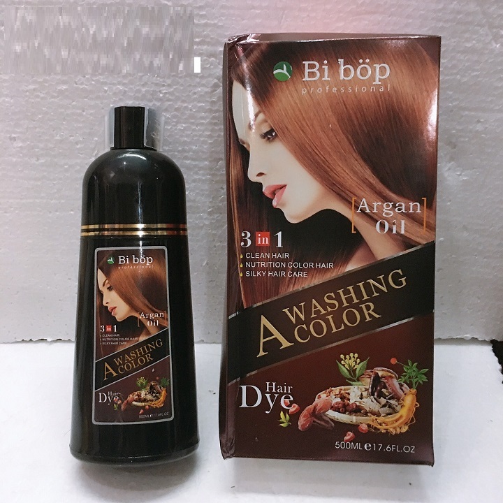 Dầu Gội Nâu Bibop thảo dược phủ bạc nâu đẹp 500ml