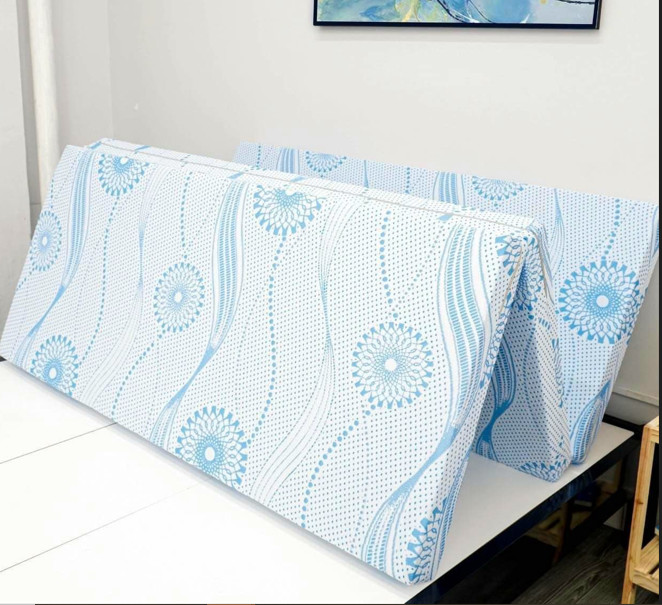 Nệm pe korea gấp 3_1m4 x 195cm x 9cm_ hàng siêu bền siêu đep _giá tại kho nhà máy _giao màu ngẫu nhiên