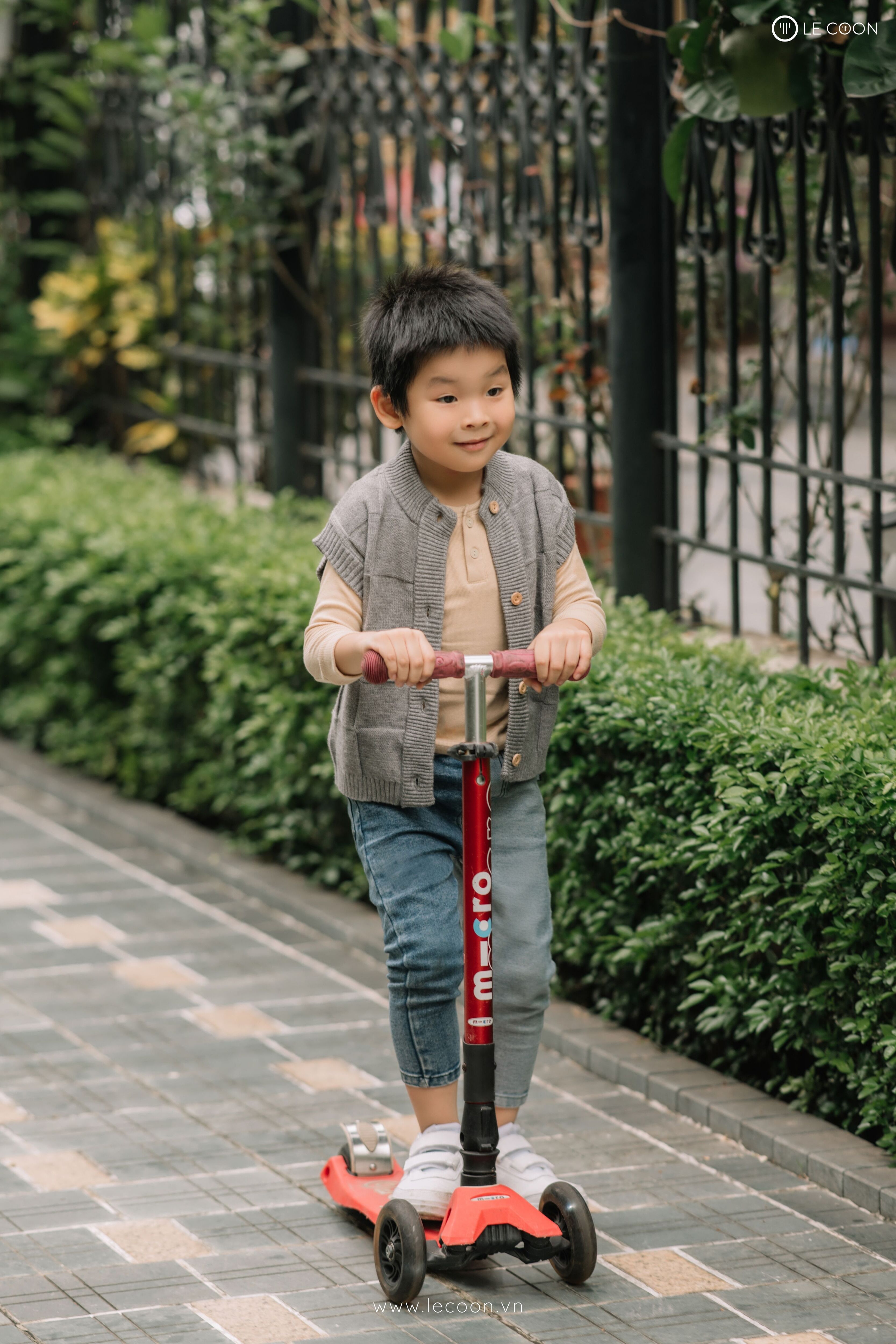 LE COON | Áo Len Gile Cúc Giữa | 3 tháng - 3 tuổi