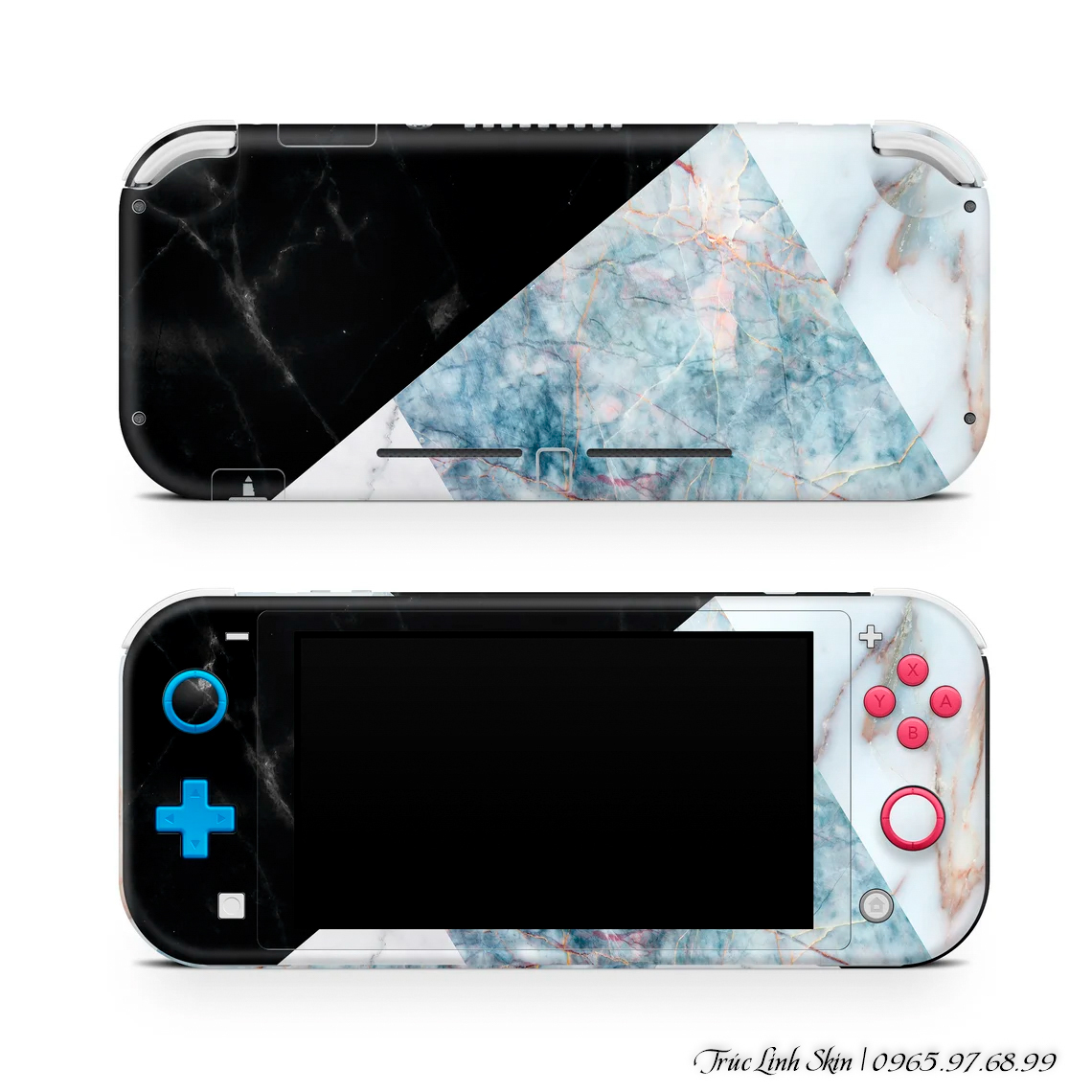 Skin decal dán Nintendo Switch Lite mẫu Marble Geometry (đã cắt sẵn, dễ dán)