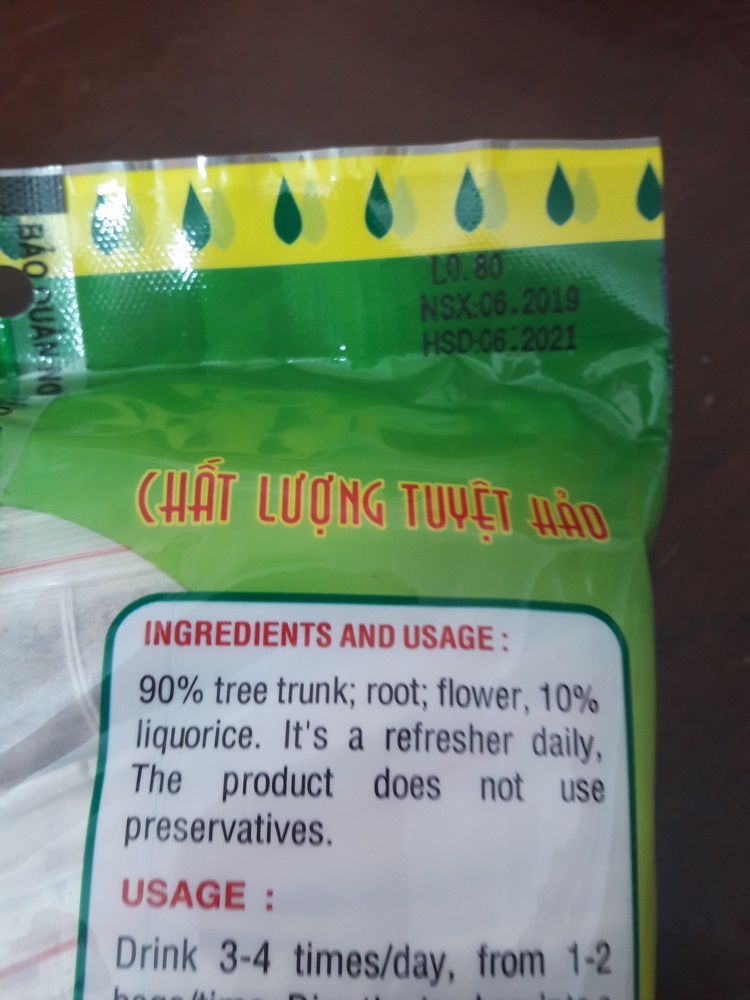 Trà Atiso Thông Hồng túi lọc 100 gói