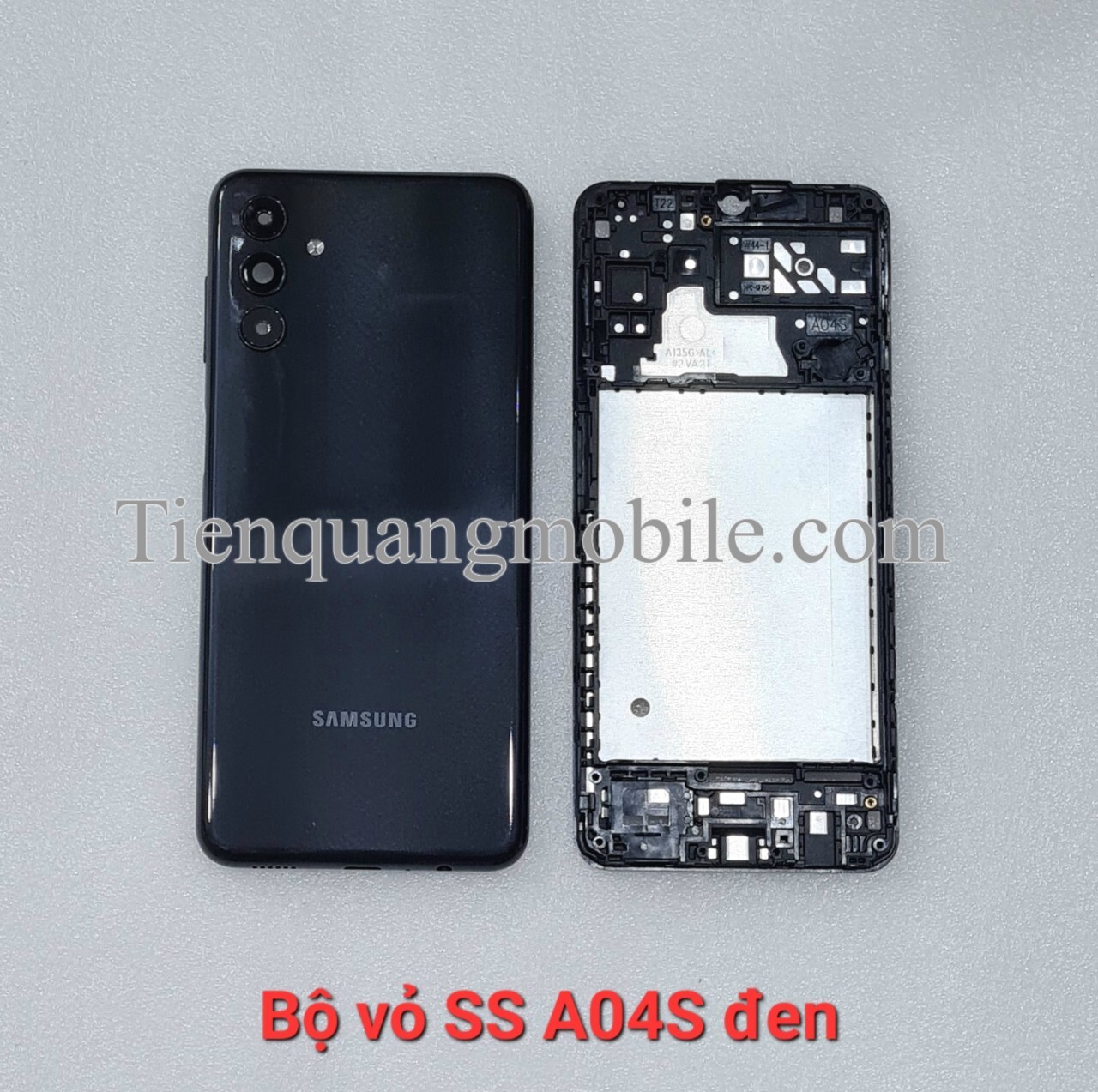 Bộ vỏ Samsung A04S (gồm vỏ, xương, kính cam, nút bấm, khe sim)