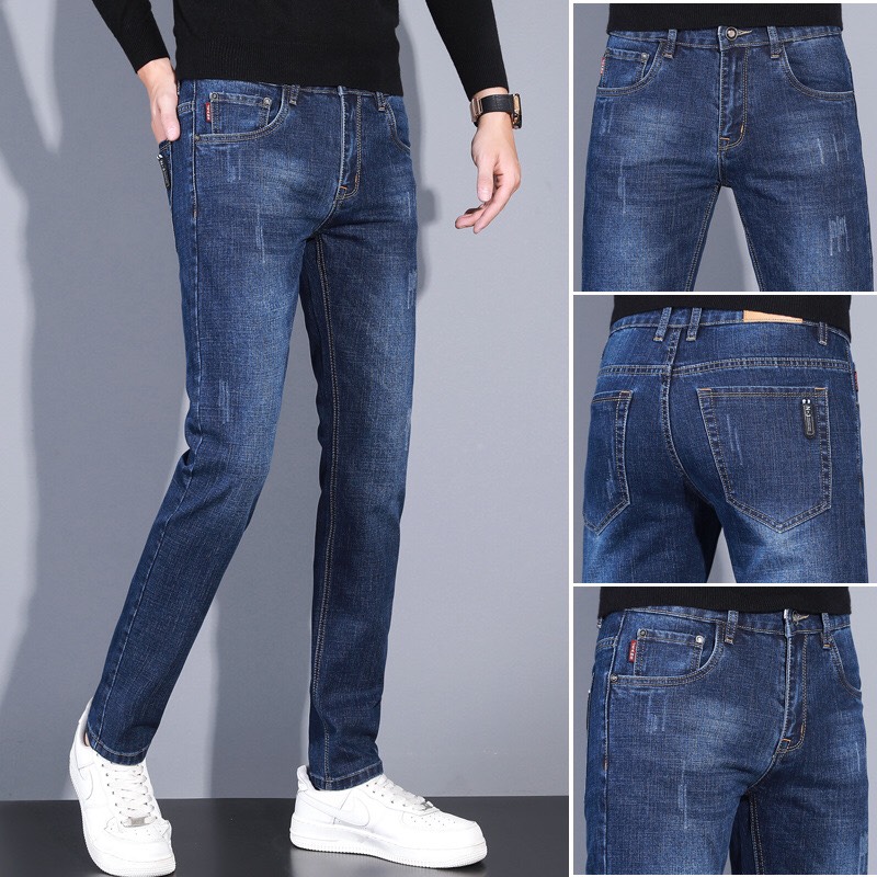Quần jean nam co giãn, quần bò nam dáng ôm skinny co giãn