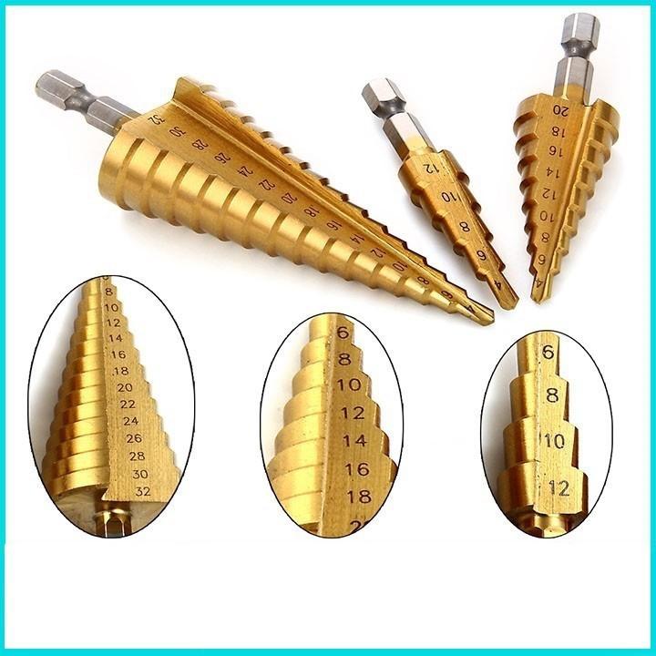 bộ 3 mũi khoan nón - cỡ lớn