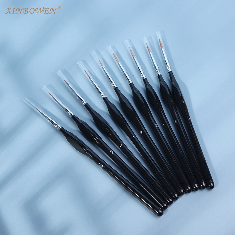 Cọ Vẽ Nét, Bộ Cọ Tỉa 9 Cây Cao Cấp 20cm