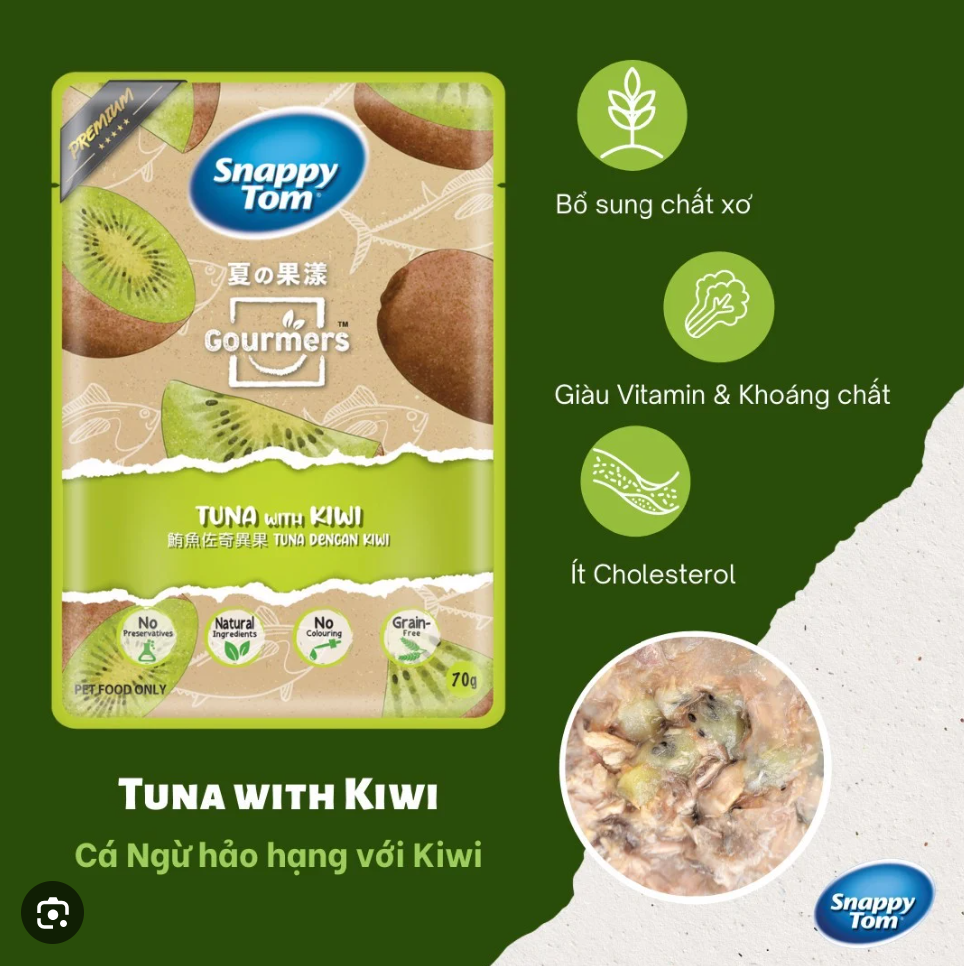 COMBO 5 GÓI Pate Snappy Tom Trái cây 8 vị