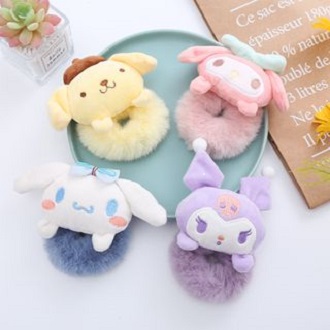 Dây cột tóc lông phối hình thú siêu đáng yêu