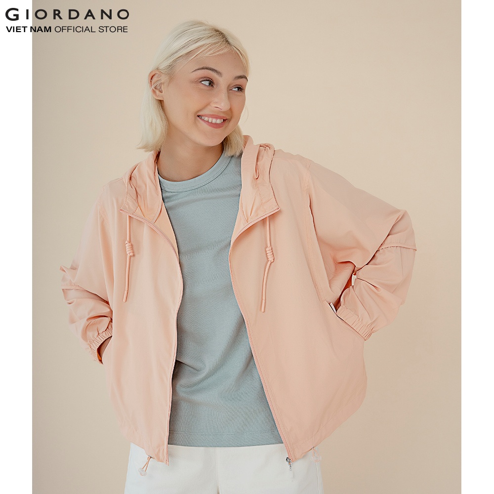 GIORDANO Áo Khoác Gió Nữ Windbreaker Mỏng Nhẹ 05372003