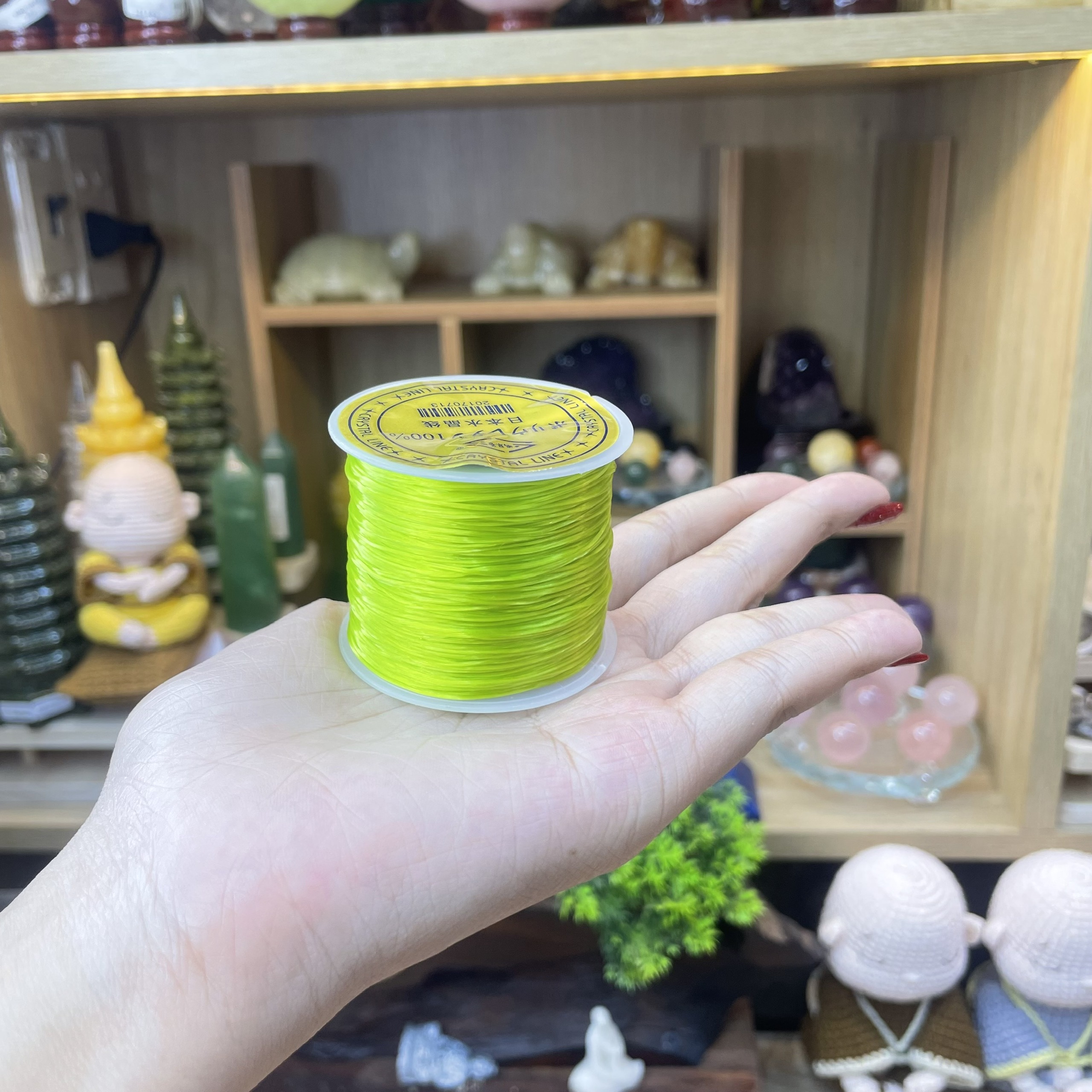 Loại 1 - Dây Chỉ Chun Xỏ Chuỗi Hạt Phong Thủy Đương Kính Dây 0.5mm - Chỉ Tem Vàng Hàng Nhật Cao Cấp