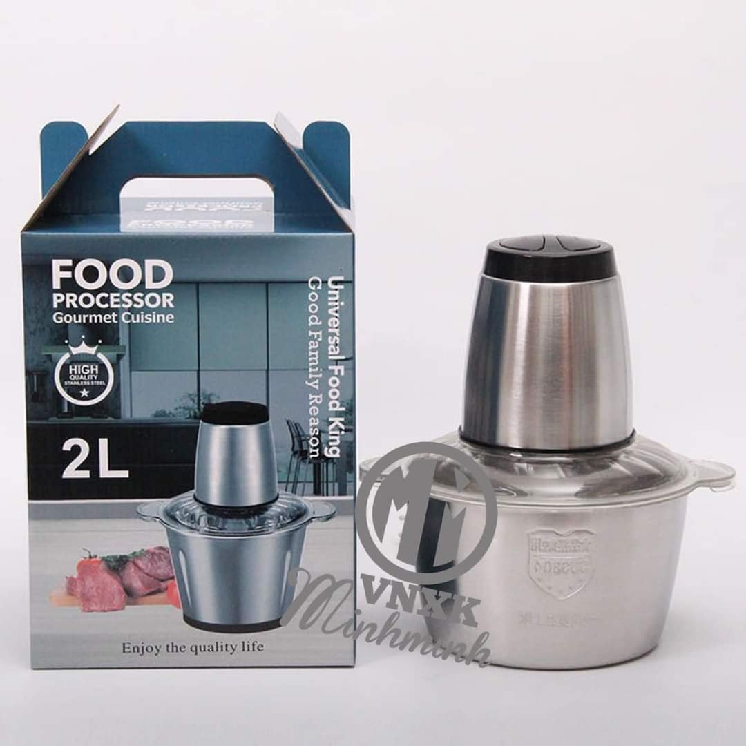 máy xay thịt cối inoX 2 LÍT