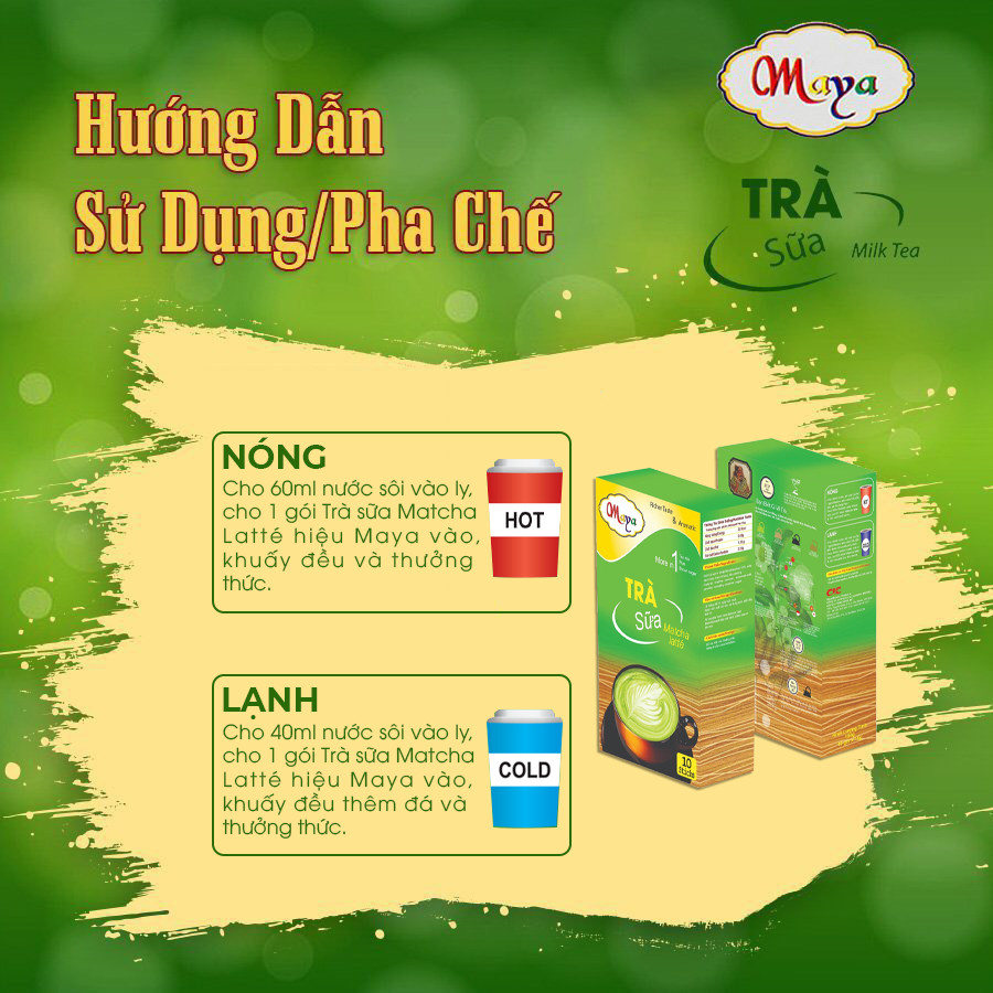 [HCM]2 hộp Trà Sữa Maya Mtacha Latte - (2 Hộp x 10 Sticks)