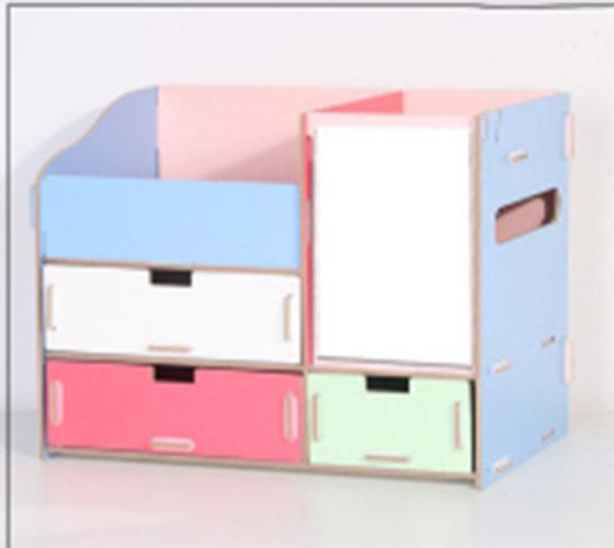 Kệ đựng đồ mỹ phẩm 4 tầng( màu gỗ)