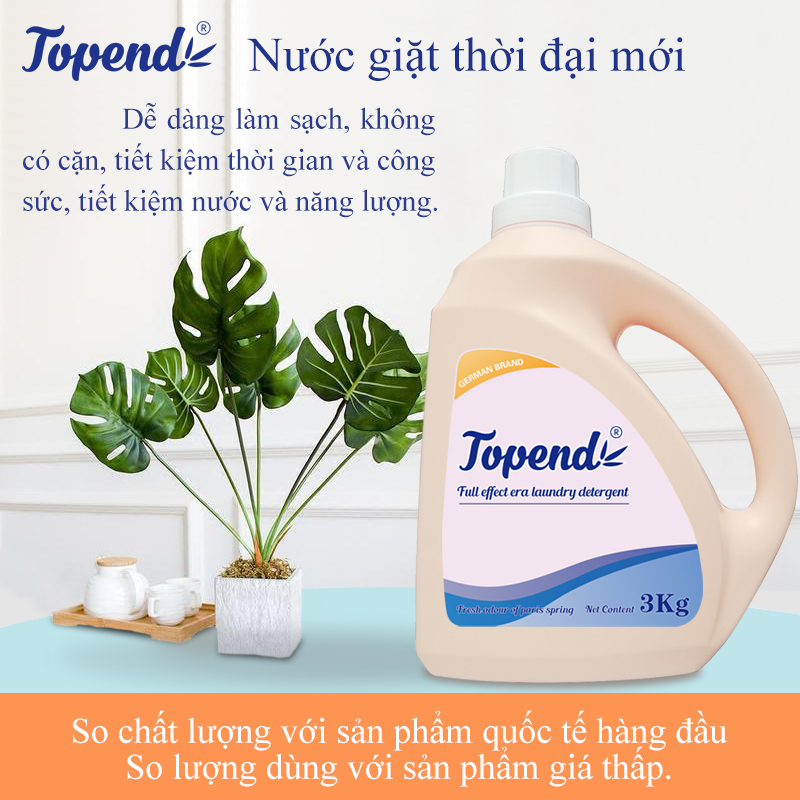 E2-THÙNG 3 CHAI *3KG NƯỚC GIẶT TOPEND