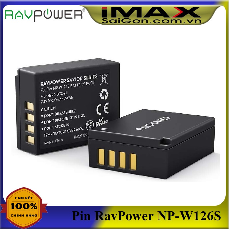 Pin máy ảnh ravpower cho fujifilm np-w126s