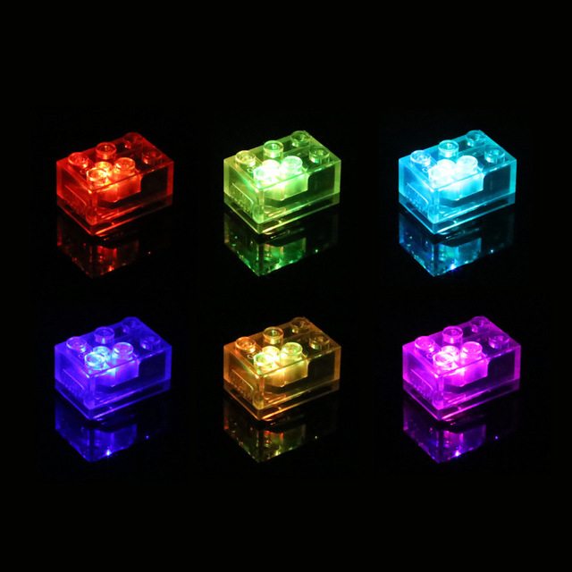Set 2 mảnh đồ chơi lego phát sáng đèn led 2x3