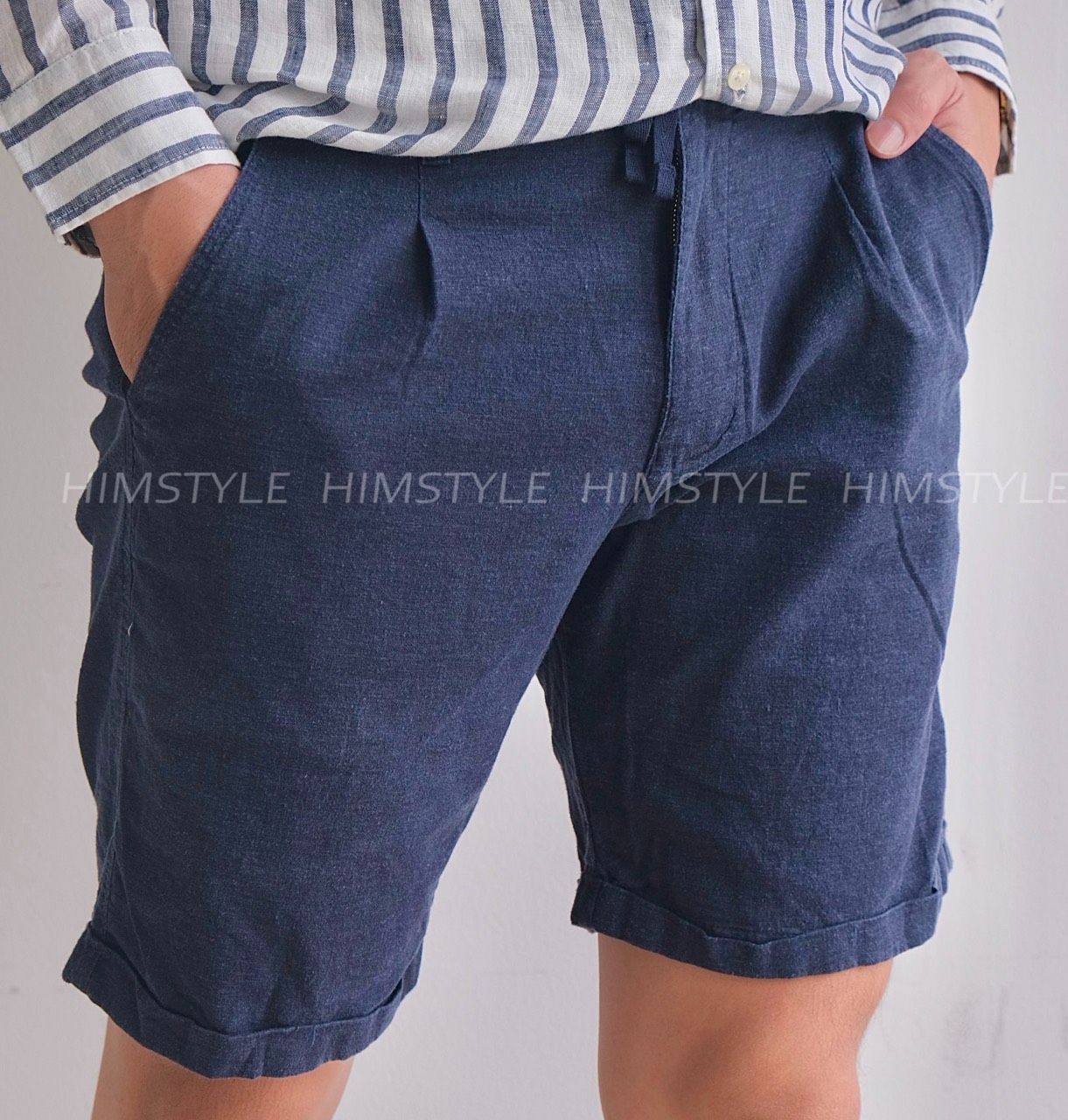 [HIMSTYLE] Quần Short Nam Linen Tưng Lưng Thun