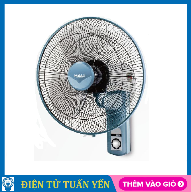 Quạt treo tường Hali T2 công suất 47W, 3 tốc độ gió, cánh 40cm - Hàng chính hãng - Bảo hành 12 tháng