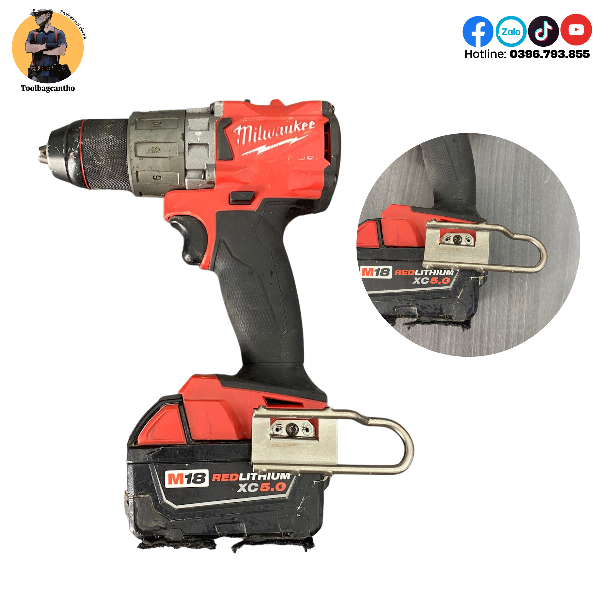 Móc gắn máy khoan, máy bắn vít