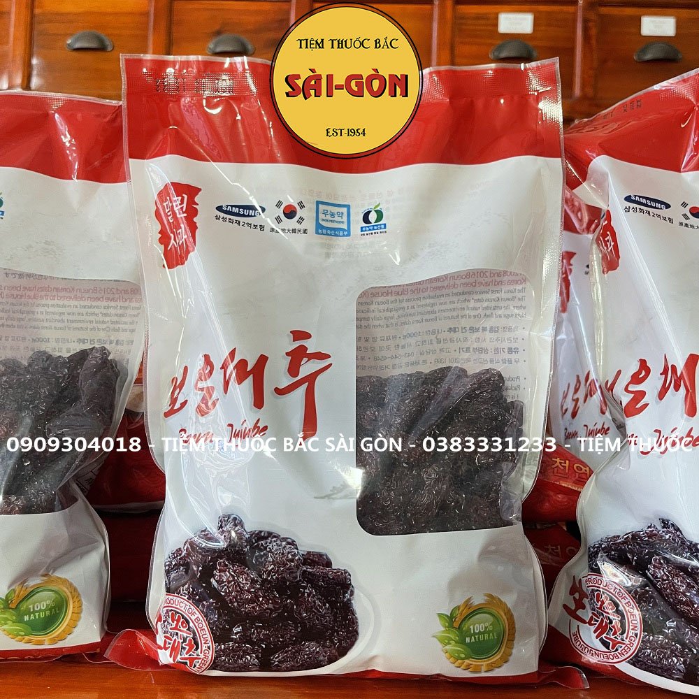 Táo Đen Hàn Quốc Bịch 1kg (Quả mới, ngọt)