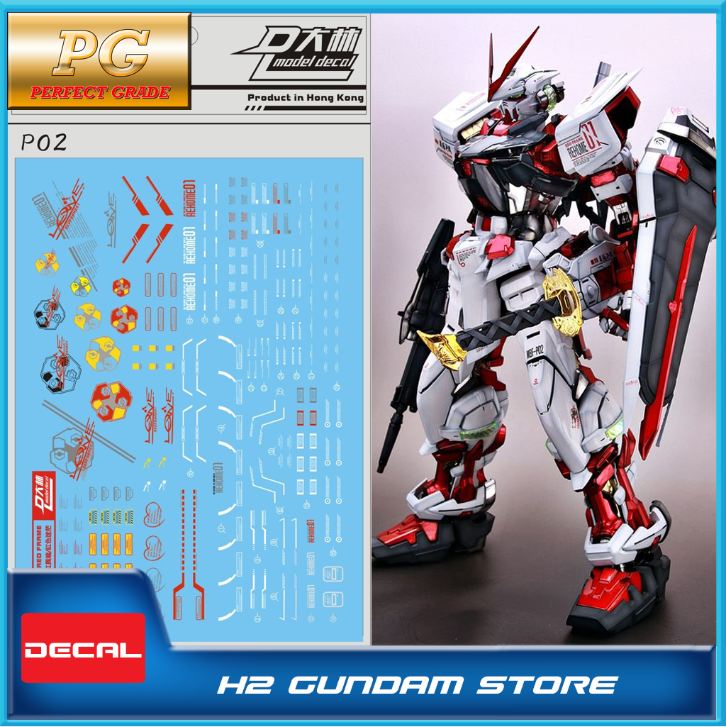 Decal nước cho mô hình PG 1/60 Astray Red Frame Gundam