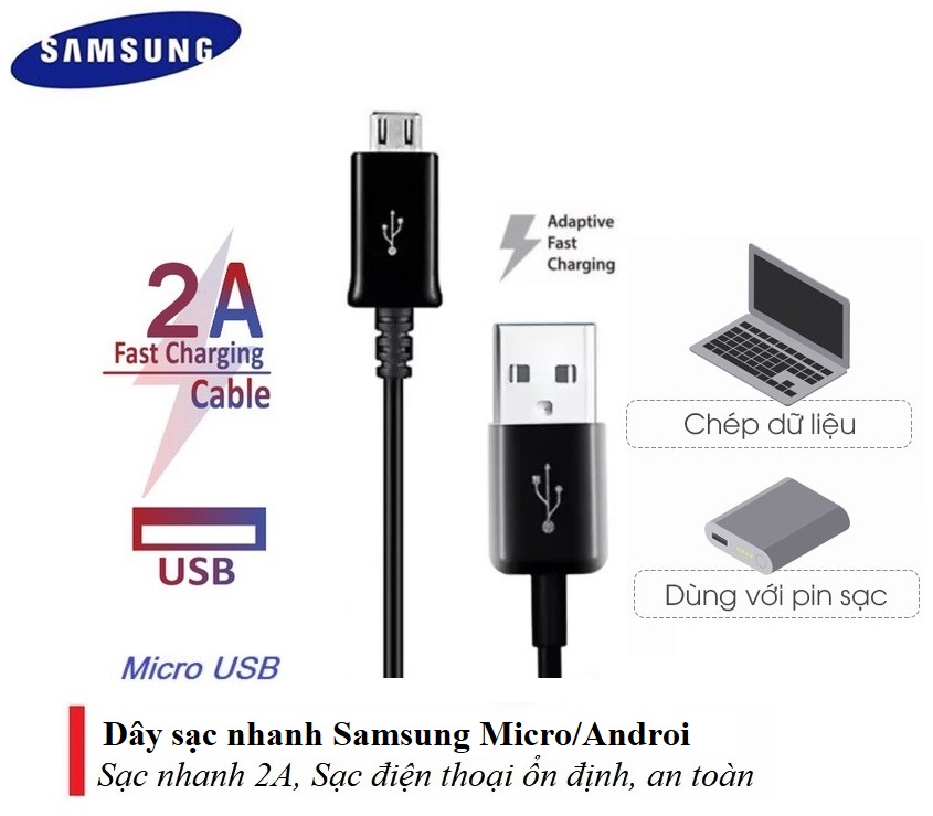 Củ sạc nhanh 2A Micro USB cho các dòng máy điện thoại ( SIÊU BỀN )