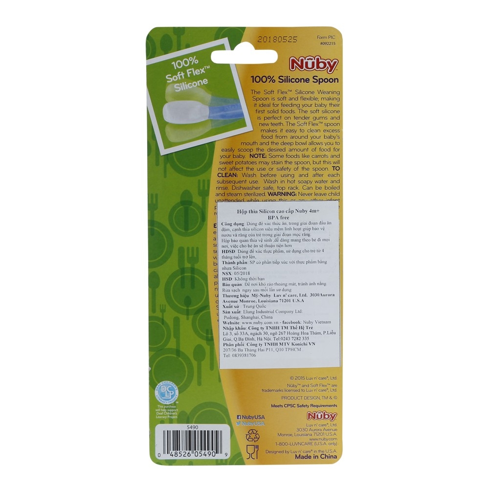Thìa ăn dặm cao cấp Nuby (Xanh dương)