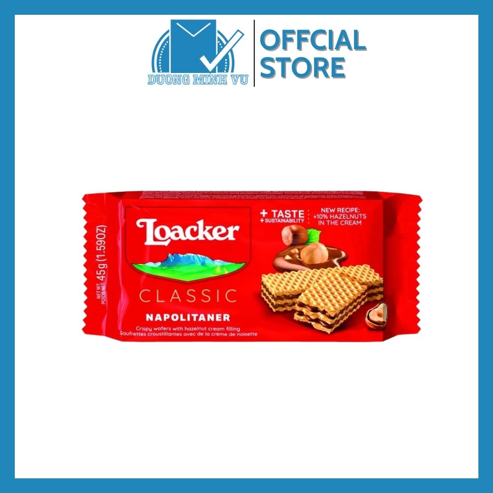 Bánh Xốp Classic Napolitaner Loacker 45g