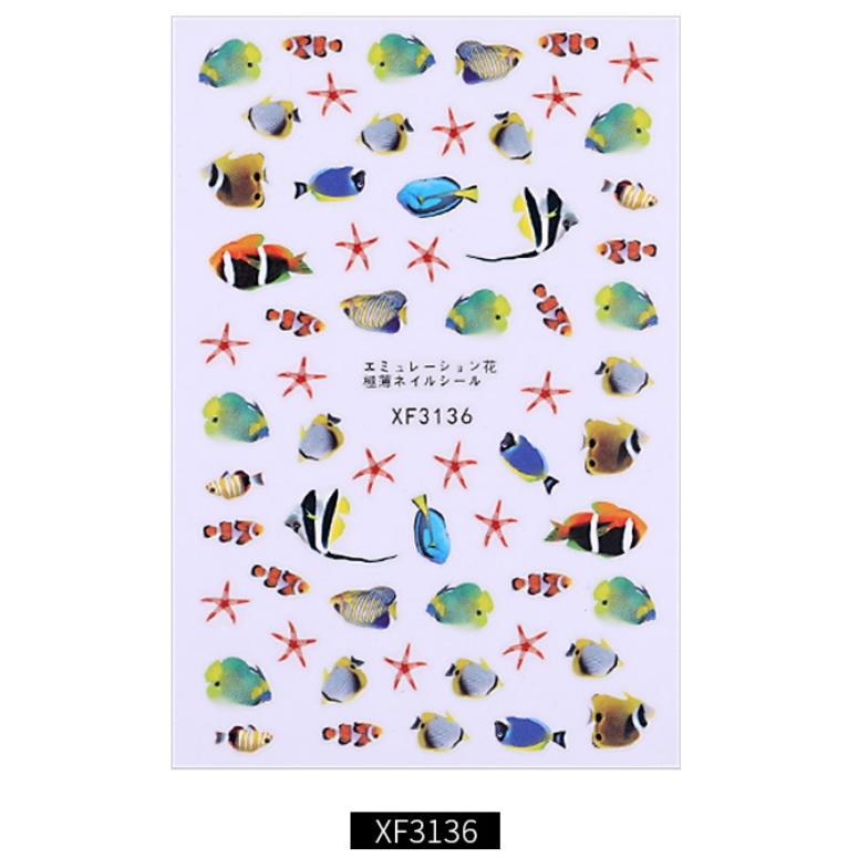 [HCM]Sticker dán móng trang trí móng chủ đề biển